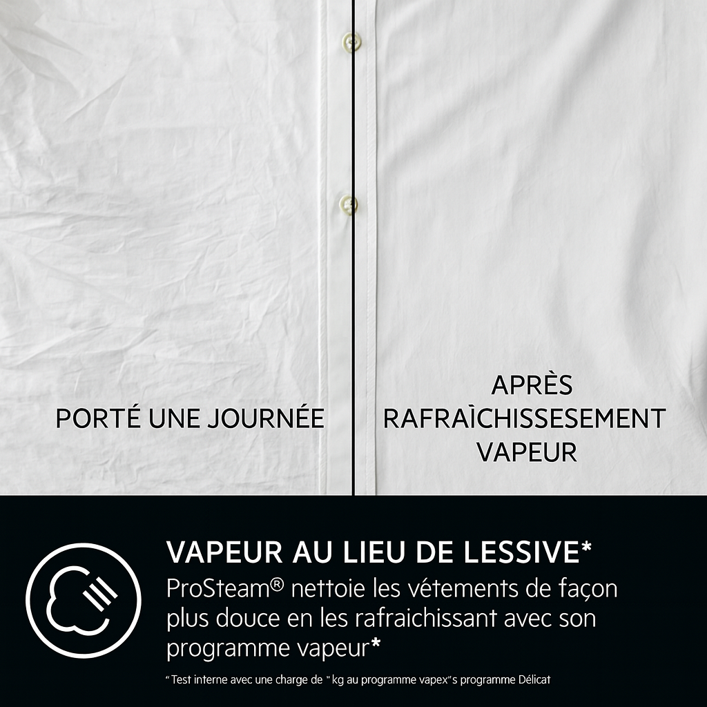 Machine à Laver – Technologie Vapeur & Soin du Linge